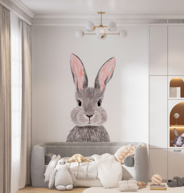 Iepuraș adorabil cu urechi pufoase Fototapet Iepuraș adorabil cu urechi pufoase