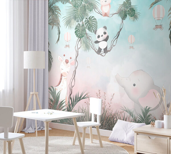 Desen animat al unui panda Fototapet Desen animat al unui panda