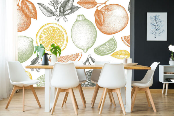 Fototapet Desenul unei lămâi