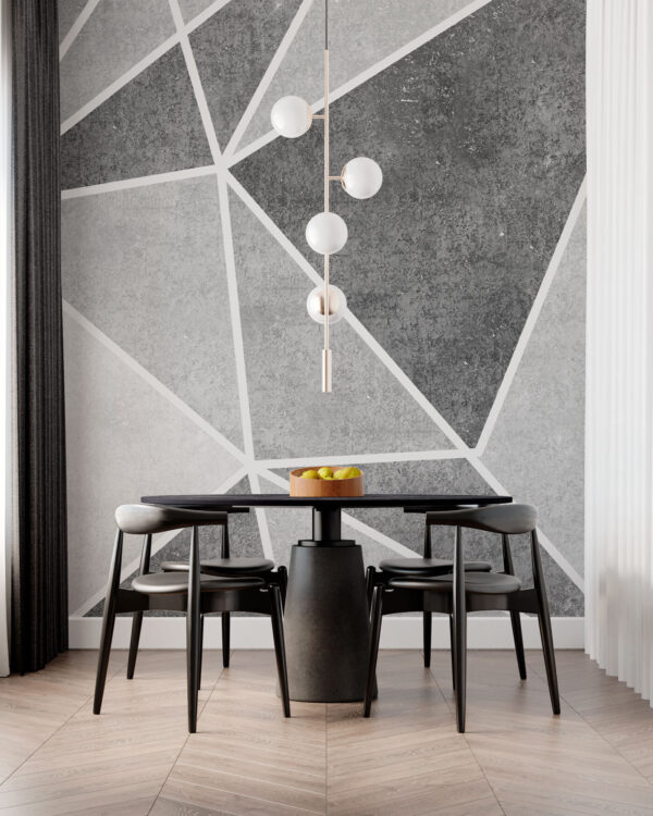 Fototapet Modele geometrice în grayscale design