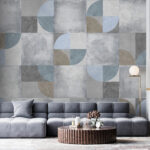 Fototapet Model geometric cu culori stinse
