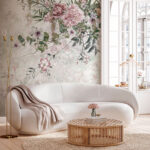 Fototapet Model floral pastel, design elegant.