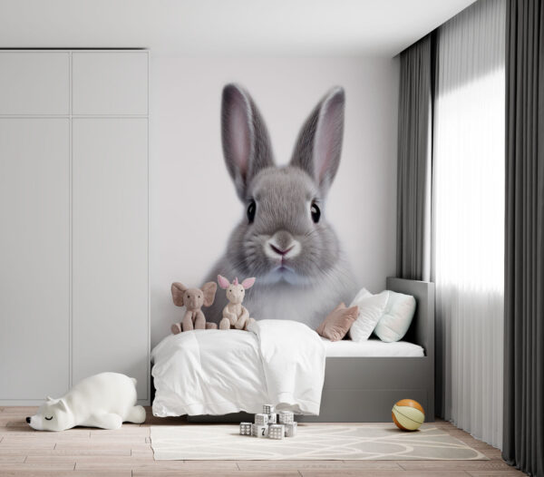 Iepuraș adorabil cu blană moale Fototapet Iepuraș adorabil cu blană moale