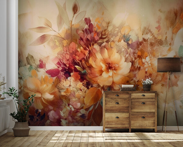 Fototapet Fototapet Fantezie florală în nuanțe delicate. (SKU: u96895)