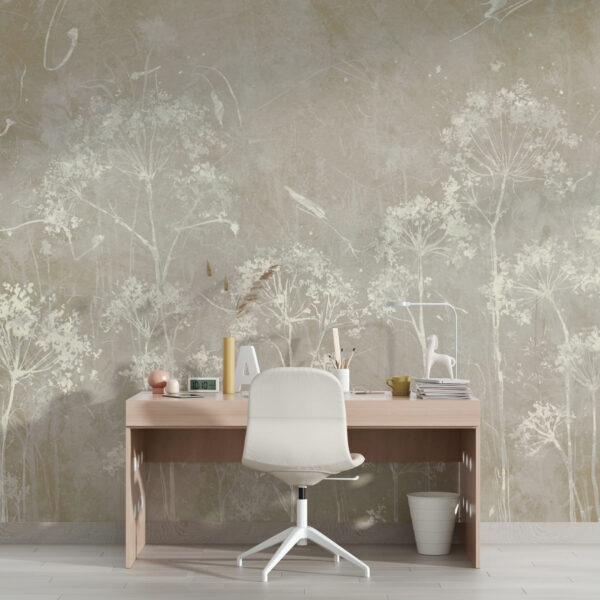 Fototapet Model floral delicat pe fundal texturat