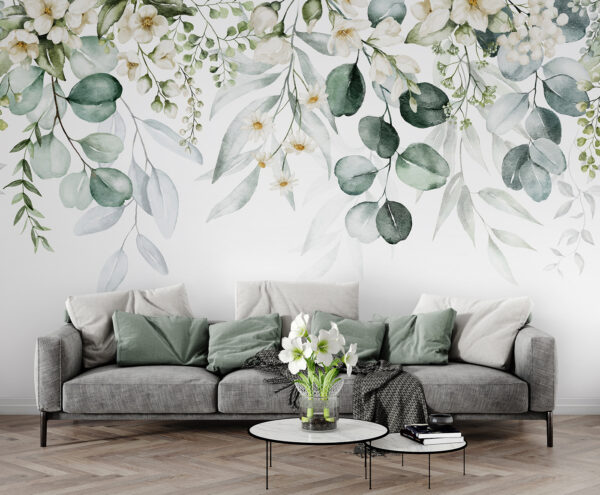 Aranjament floral și foliar elegant Fototapet Aranjament floral și foliar elegant
