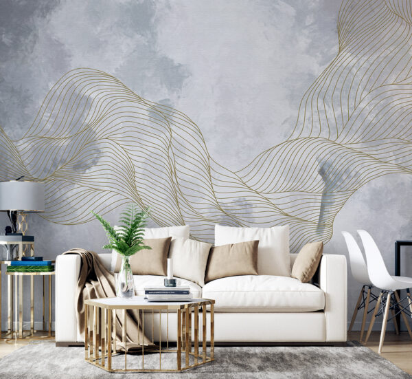 Fototapet Valuri elegante pe un fundal texturat