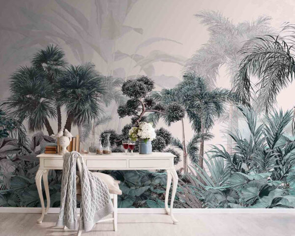 Fototapet Fototapet Paradis tropical cu verdeață luxuriantă (SKU: u96321)