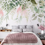 Fototapet Design floral elegant cu nuanțe pastelate.