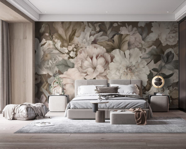 Design floral elegant cu fluture Fototapet Design floral elegant cu fluture