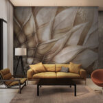 Fototapet Design geometric complicat cu model floral.