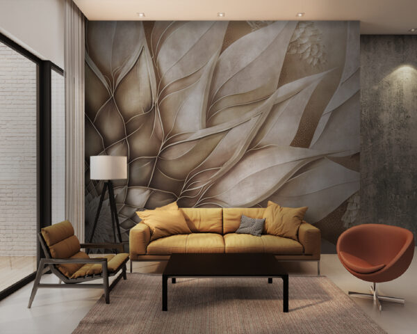 Design geometric complicat cu model floral Fototapet Design geometric complicat cu model floral