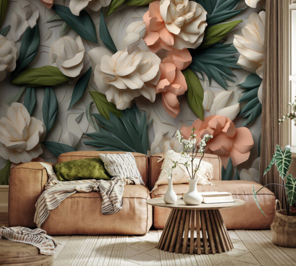 Design floral cu detalii complicate Fototapet Design floral cu detalii complicate