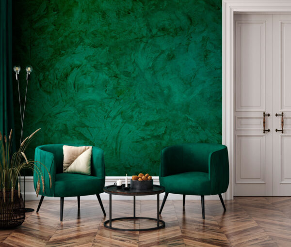 Perete verde cu dungi negre Fototapet Perete verde cu dungi negre