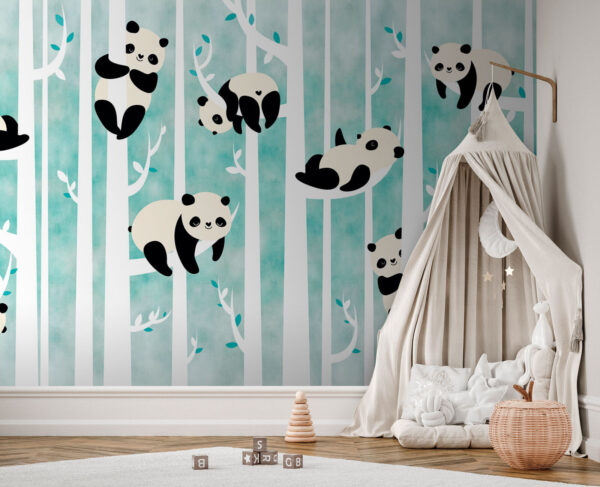 Desen animat al unui panda Fototapet Desen animat al unui panda