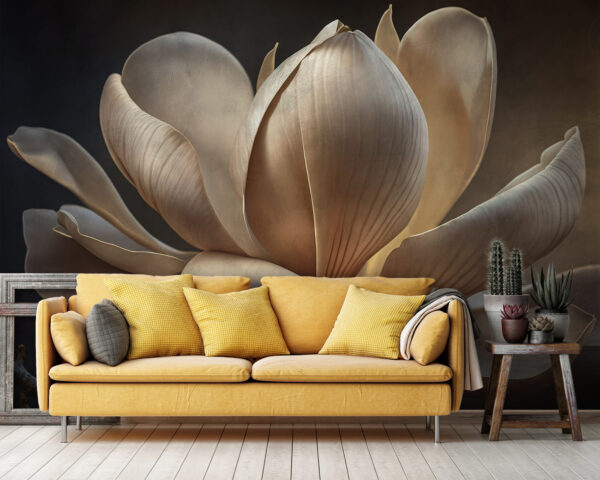 Magnolie delicată în lumină blândă Fototapet Magnolie delicată în lumină blândă