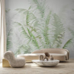 Fototapet Model verde luxuriant de frunze tropicale