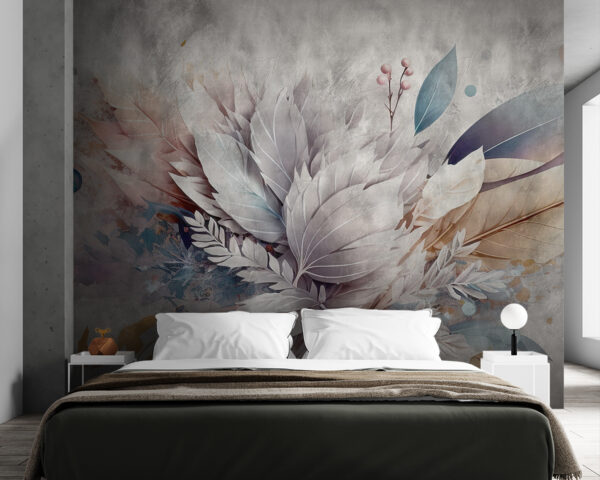 Frunze capricioase și design abstract Fototapet Frunze capricioase și design abstract