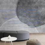 Fototapet Design abstract cu linii albastre
