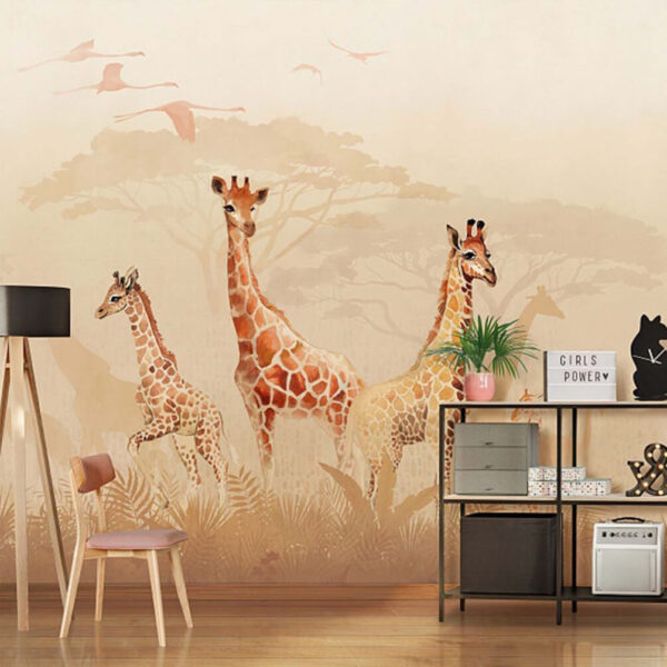 Girafă cu gât lung Fototapet Girafă cu gât lung