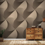 Fototapet Model geometric cu forme curbate.