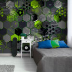 Fototapet Modele geometrice cu accente vii.