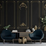 Fototapet Panouri negre elegante cu ornamente