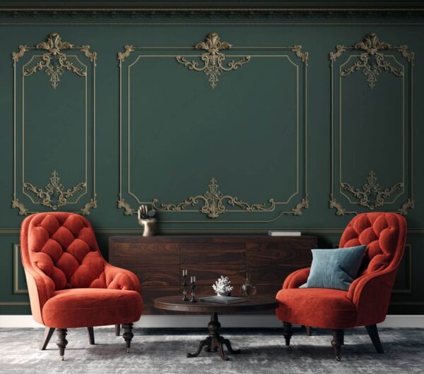 Decor de perete elegant în tonuri bogate Fototapet Decor de perete elegant în tonuri bogate