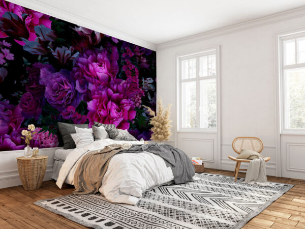 Fototapet Grup de flori mov