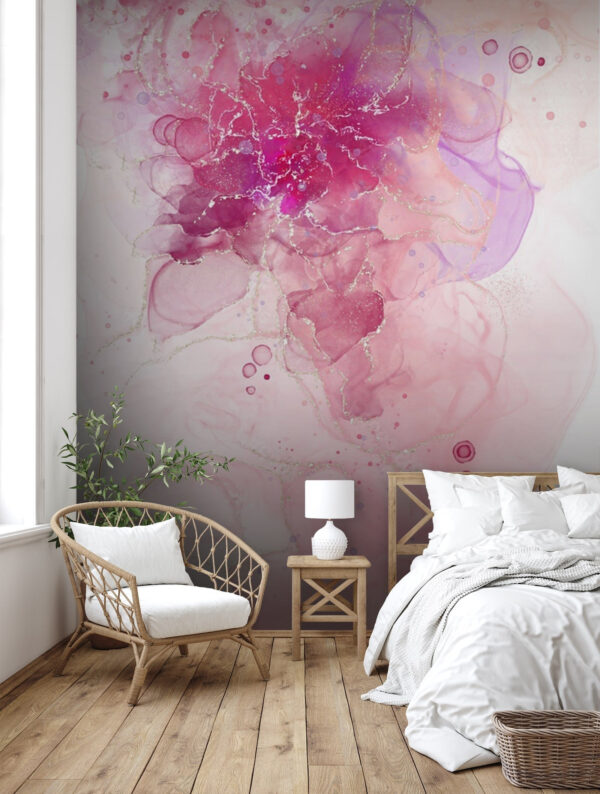 Floare roz și violet Fototapet Floare roz și violet