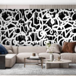 Fototapet Graffiti alb-negru