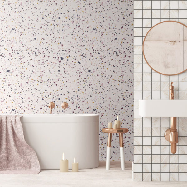 Model colorat de terrazzo pe ecran Fototapet Model colorat de terrazzo pe ecran