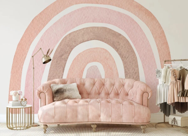 Pastel arc în stil acuarelă Fototapet Pastel arc în stil acuarelă