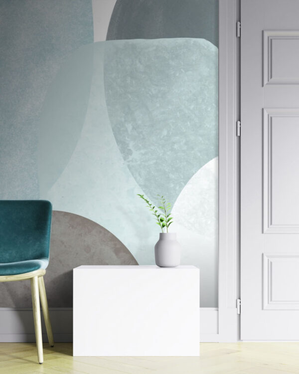 Design abstract pastel cu forme suprapuse Fototapet Design abstract pastel cu forme suprapuse