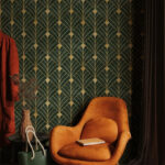 Fototapet Model elegant de design geometric cu frunze