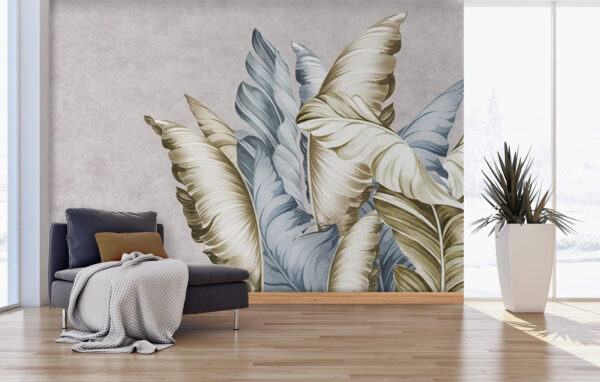 Elemente de design cu frunze inspirate din natură Fototapet Elemente de design cu frunze inspirate din natură