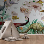 Fototapet Desen animat al unui dinozaur