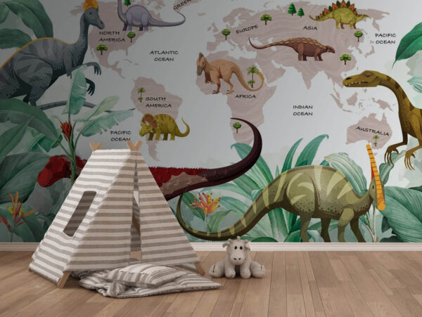 Desen animat al unui dinozaur Fototapet Desen animat al unui dinozaur