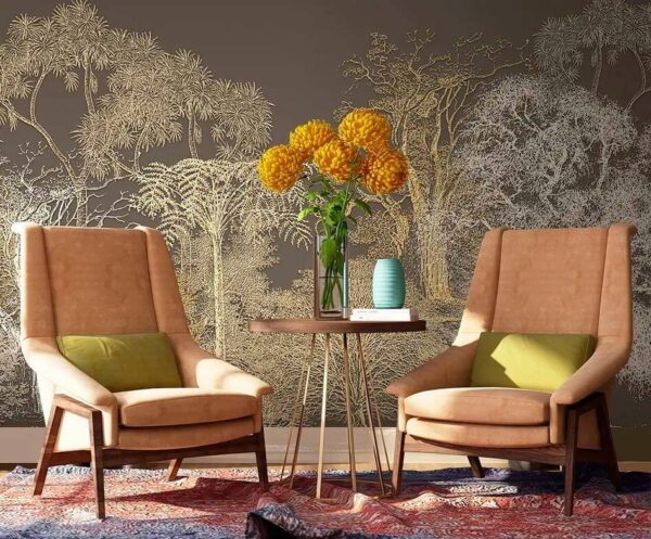 Fototapet Fototapet Copaci maiestuoși în aranjament artistic (SKU: u59587)