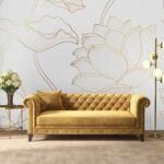 Fototapet Flori de lotus elegante pe fundal moale