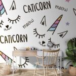 Fototapet Model de unicorn cu ochi și urechi