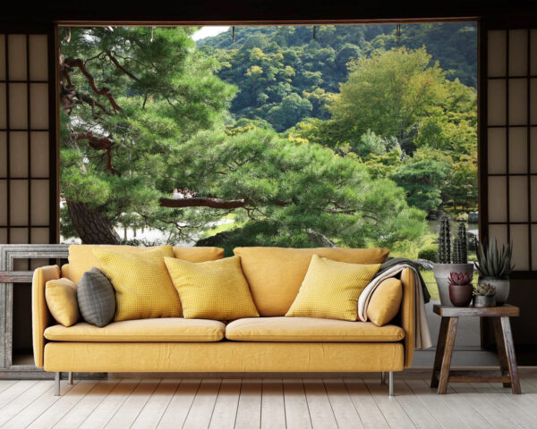 Fototapet Fototapet Vedere a unei păduri dintr-o cameră (SKU: u55780)