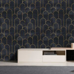 Fototapet Arcuri negre elegante cu linii subtile