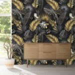 Fototapet Design elegant cu model de frunze tropicale.