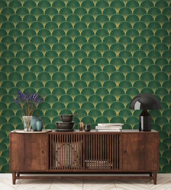 Fototapet Model verde și galben