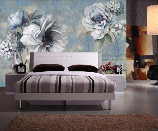 Fototapet Pictura de flori și note