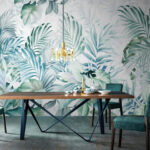 Fototapet Lush frunze tropicale model de design