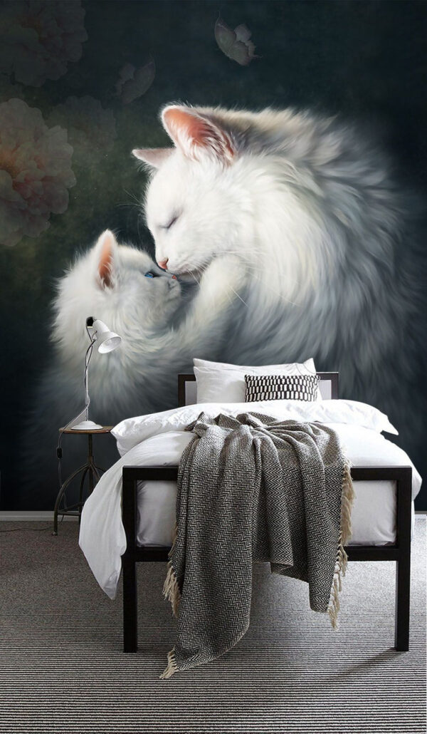 Afecțiunea felină la cel mai înalt nivel Fototapet Afecțiunea felină la cel mai înalt nivel