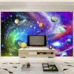 Fototapet Planete pe cer cu stele