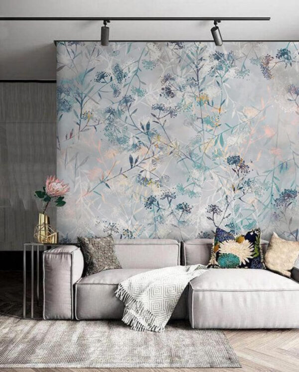 Fototapet Model de flori și frunze